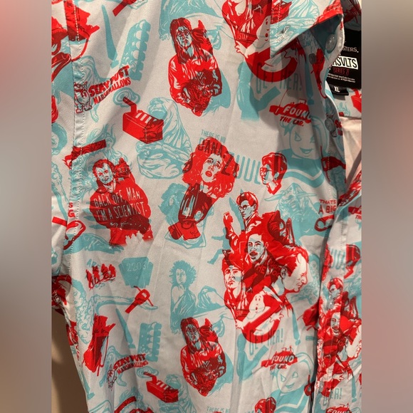 RSVLTS X Ghostbusters Short Sleeve Button Down Shirt Movie All Over Print - Picture 7 of 7